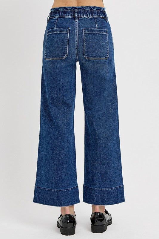 RISEN Elastic Band Wide Leg Jeans - Image 3