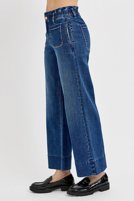 RISEN Elastic Band Wide Leg Jeans - Image 2