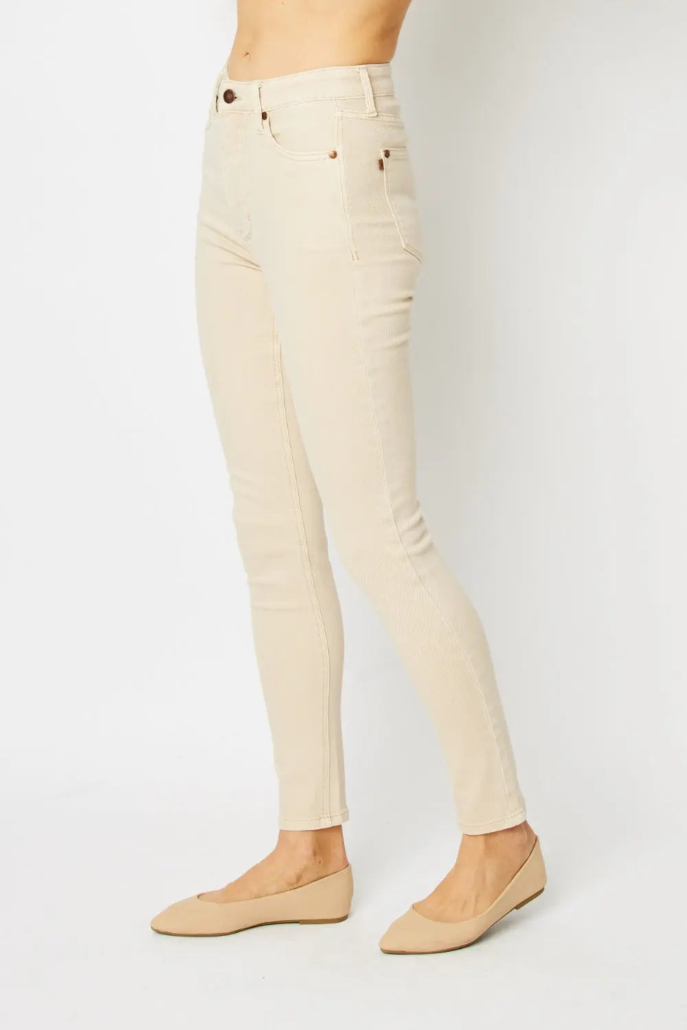 Judy Blue Full Size Garment Dyed Tummy Control Skinny Jeans - Image 3
