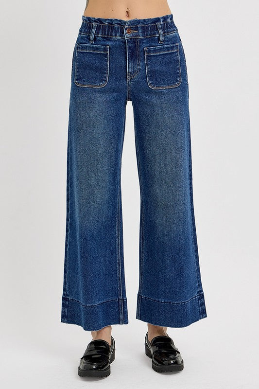 RISEN Elastic Band Wide Leg Jeans - Image 4