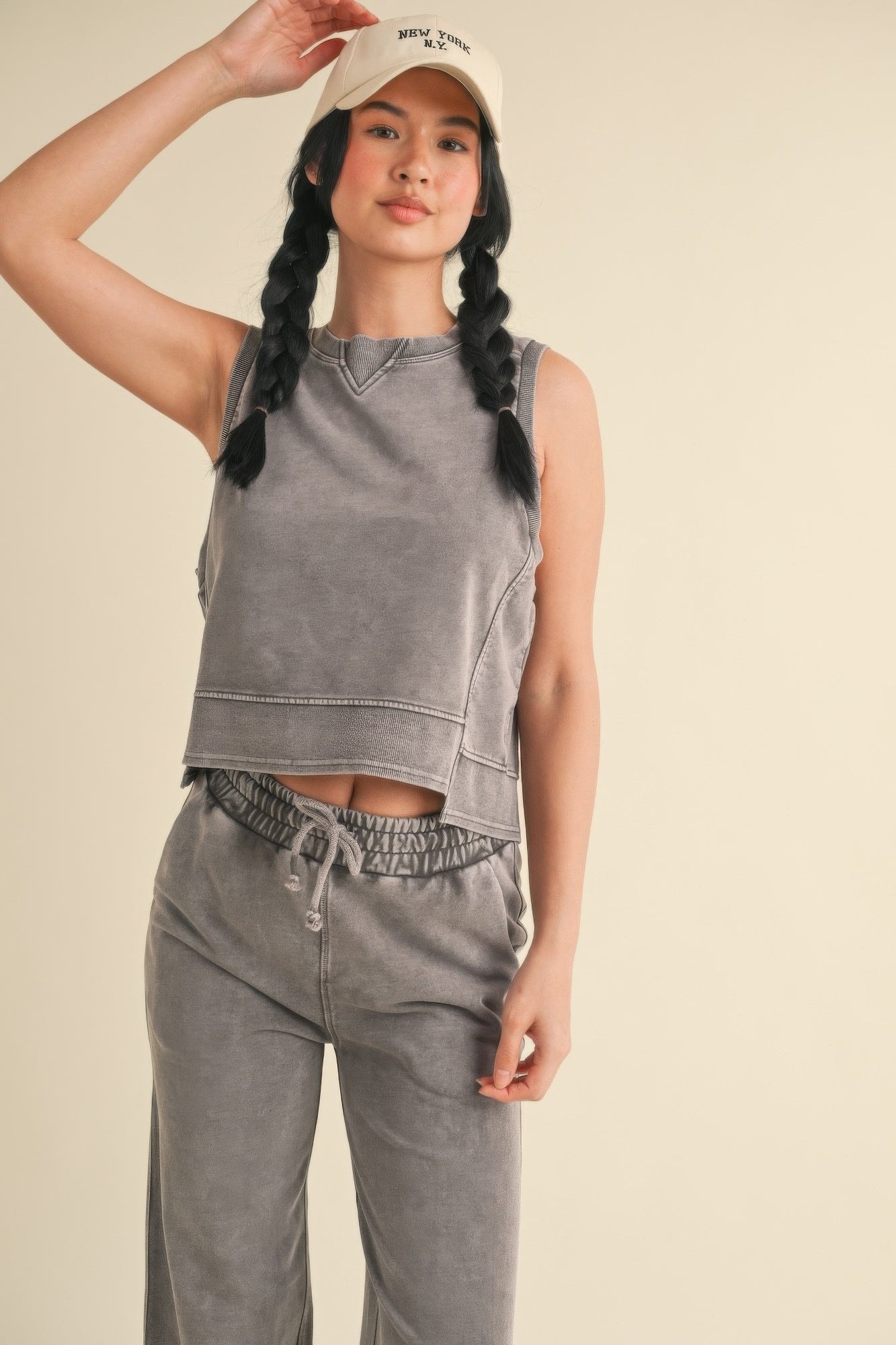 Mineral Wash Sleeveless Top